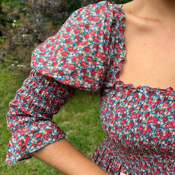 DOEN Bijou Dress in Roseraie Floral Print XS - Picture 7 of 8